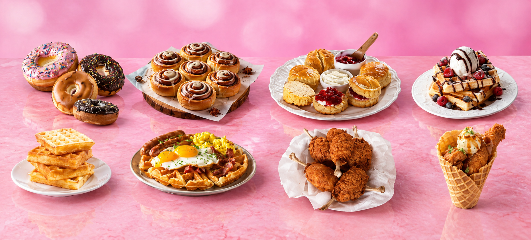 A selection of Dairy Den baked goods and sweet and savoury treats